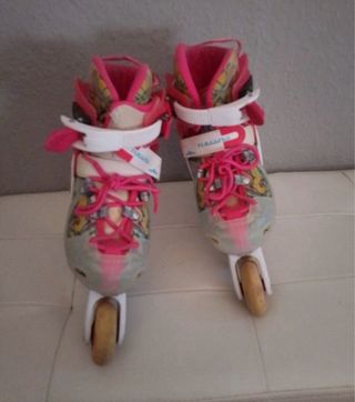 Patines en línea infantiles rosas
