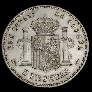 5 Pesetas Plata 1889 Alfonso XIII