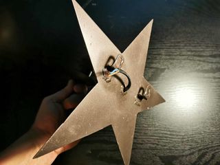 2 Apliques Ferro Forjado Estrela e Sol