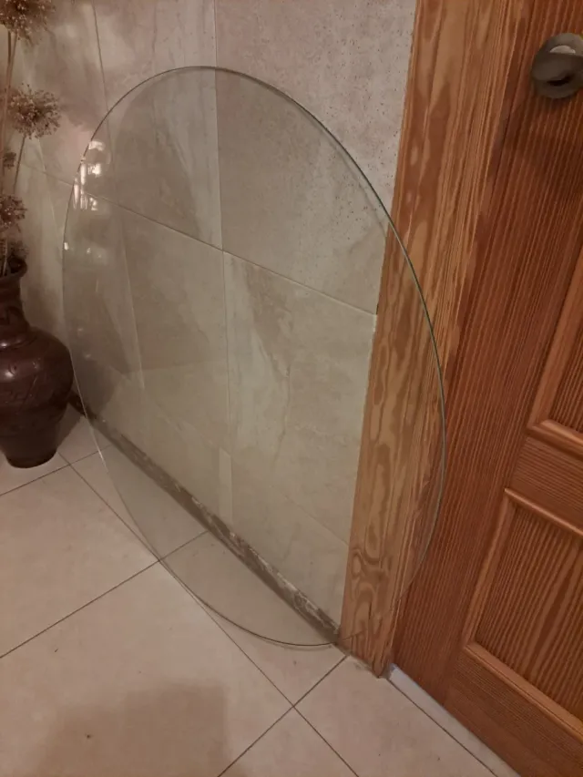 Tablero Cristal Templado Redondo 100cm