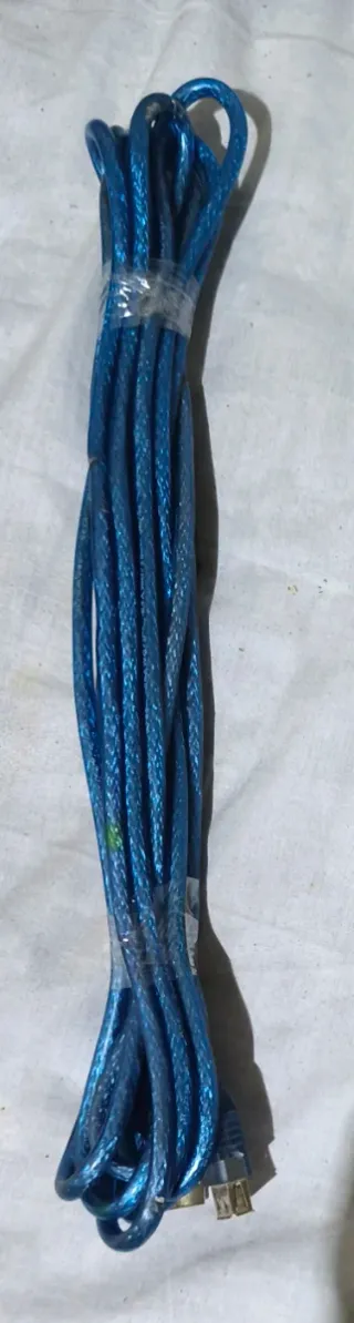 Cable alargador USB azul