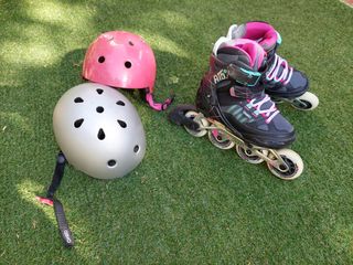 Patines en línea Oxelo Fit5 + Cascos
