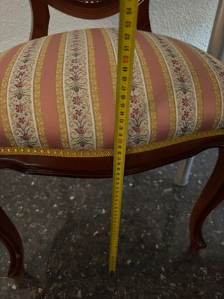 Conjunto 5 Sillas Clásicas Madera y Rattan