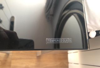 Mesa de cristal templado negra