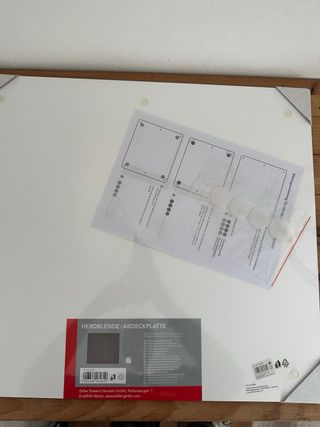 Placa Panel Cocina Zeller Vidrio Negro