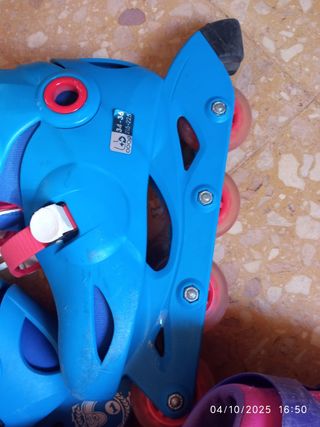 2 pares de patines en línea Oxelo rosas y azules