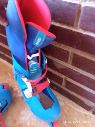 2 pares de patines en línea Oxelo rosas y azules