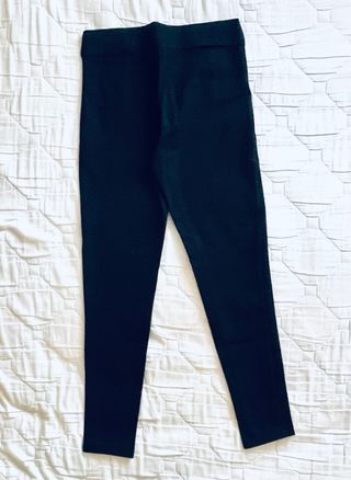 ZARA Leggings negros con botones dorados