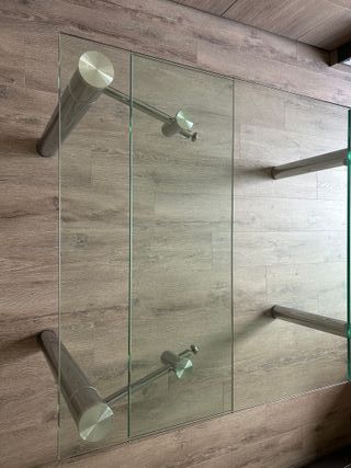 Mesa comedor cristal extensible metal