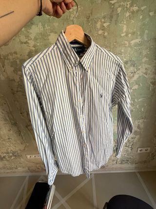 Camisa Polo Ralph Lauren Rayas Azul Blanco