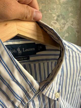 Camisa Polo Ralph Lauren Rayas Azul Blanco