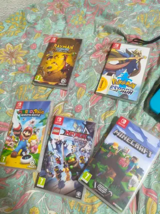 Nintendo Switch Roja + Juegos mando pro y todo 