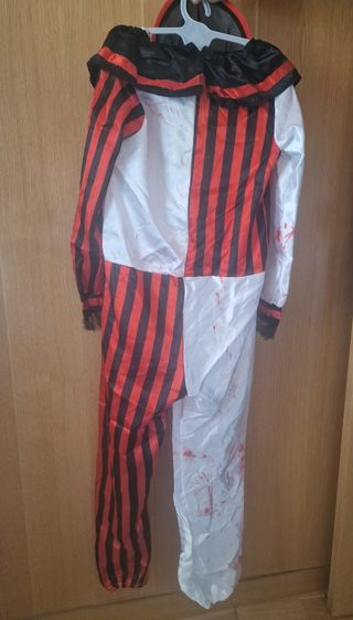 Disfraz Halloween payaso con máscara.10 a 12 años