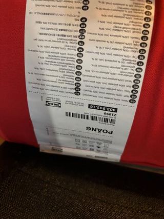 Sillón IKEA POÄNG rojo impecable