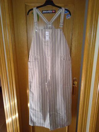 Mono vaquero rayas beige y azul Talla M