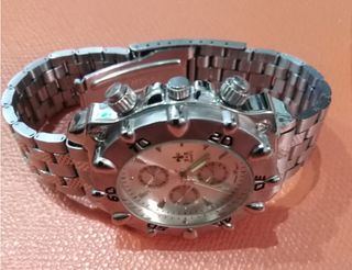 Reloj B&R Hombre Cuarzo Plateado