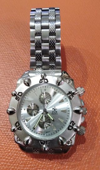 Reloj B&R Hombre Cuarzo Plateado