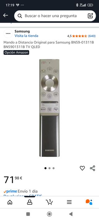 Mando Samsung BN59-01311B TV QLED