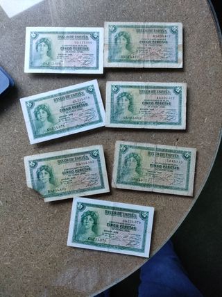 Billetes Banco de España 5 Pesetas 1935