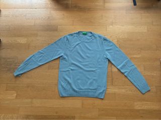 Jersey Benetton Lana Azul Talla M