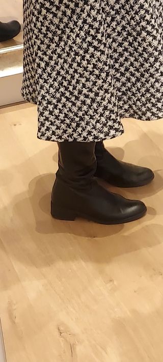 Botas altas negras de piel