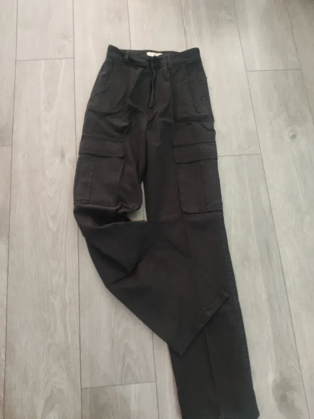 Vaqueros cargo negros talla 36