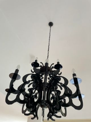 Lámpara de techo de diseño negro  de araña negro