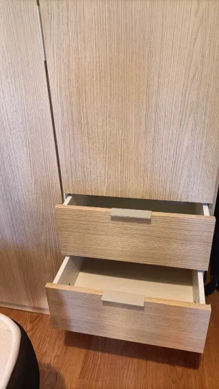 Armario Ropa Basic Madera Beige 52x121x180
