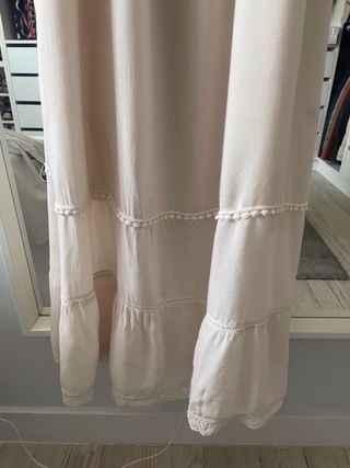 Vestido largo ibicenco beige