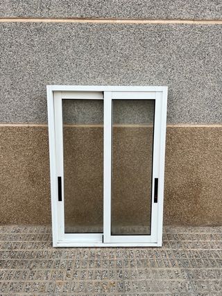 Ventana corredera aluminio blanca
