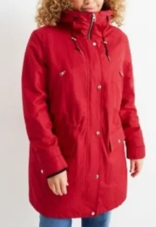 Abrigo premamá rojo talla grande, ideal embarazada