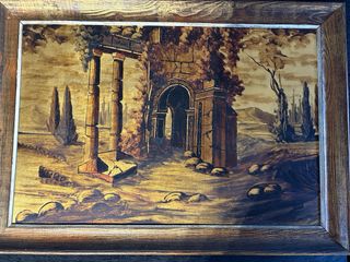 Cuadro al óleo Ruinas Doradas