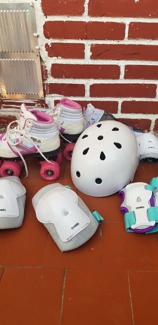 Patines Fila niña y equipo Oxelo