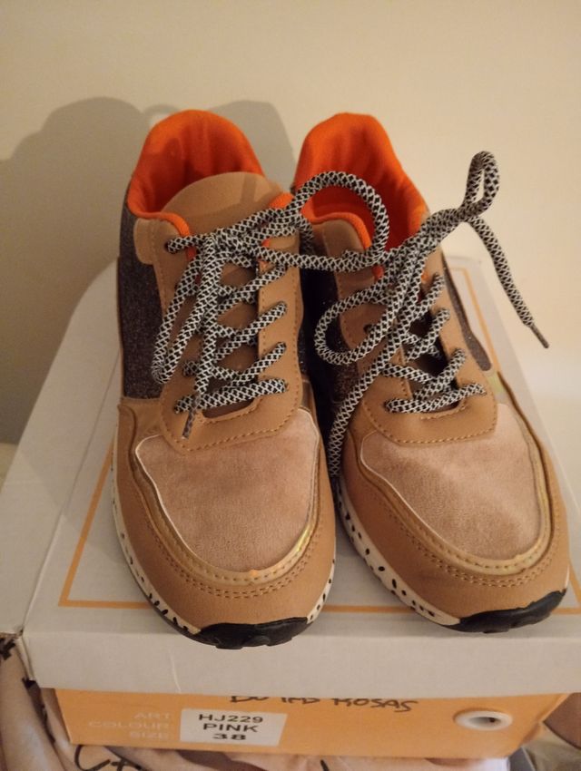 Deportivas IMPD MOSAS Beige/Naranja Talla 38