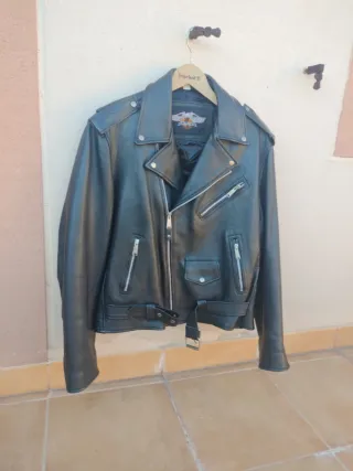 Cazadora Piel Negra