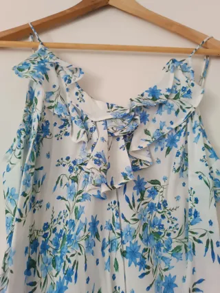 Vestido Verano Mujer Azul y Blanco