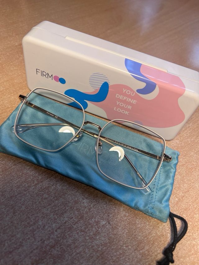 Gafas Firmoo Nuevas Dorado y Blanco