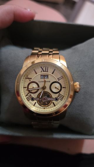 Reloj Lanscotte Dorado Automático