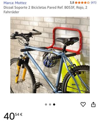 Soporte de pared para bicicleta