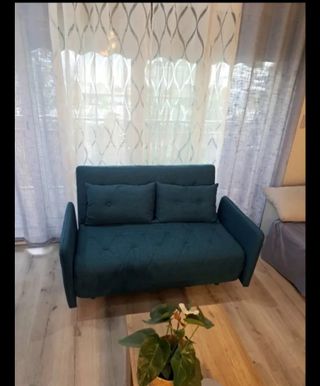 Sofá Cama 2 Plazas Azul
