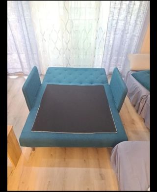 Sofá Cama 2 Plazas Azul