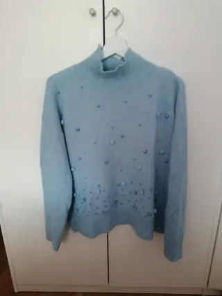 Jersey mujer azul bebé. 