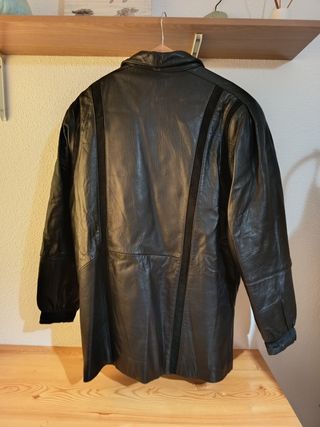 Chaqueta Piel Vintage Negra