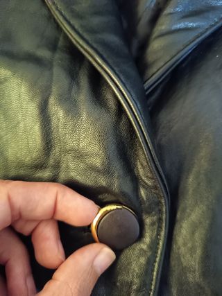 Chaqueta Piel Vintage Negra