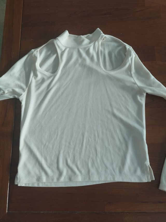 Camiseta manga larga niña Noon blanca