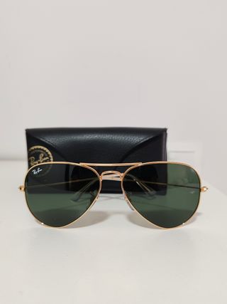 Gafas Ray-Ban Aviator Classic Doradas Verdes