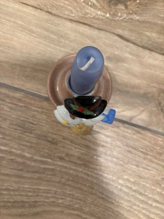 Portacandele pupazzo di neve in porcellana