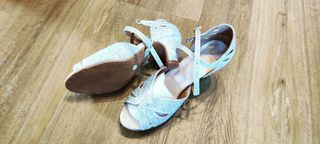 Zapatos de baile plateados talla 37.5 sin estrenar
