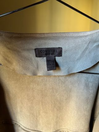 Chaqueta boho flecos beige