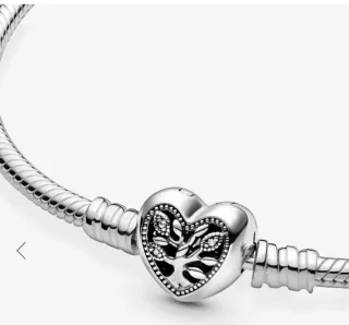 Pulsera Pandora Corazón Árbol de la Vida Plata